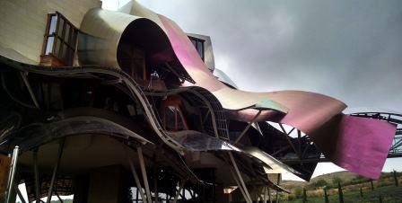Stunning architecture of the Marques de Riscal hotel