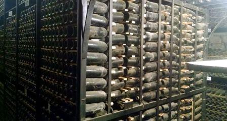 Bottle cellar at Marques de Riscal vineyard