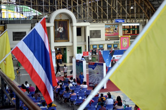 Travel agent inside Bangkok Train Station