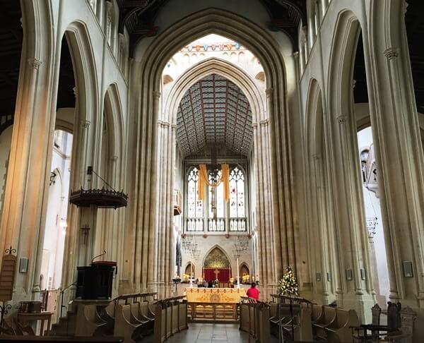 The Main aisle at the St Edmundsbury Cathedral