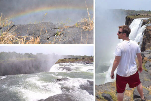 Standing atop Victoria Falls