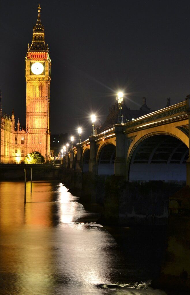 Great shot of Big Ben and Westminster Bridge