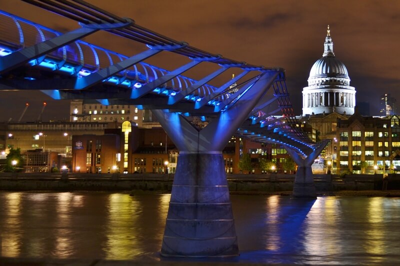 Photo from the riverside of St Paul's Cathedral