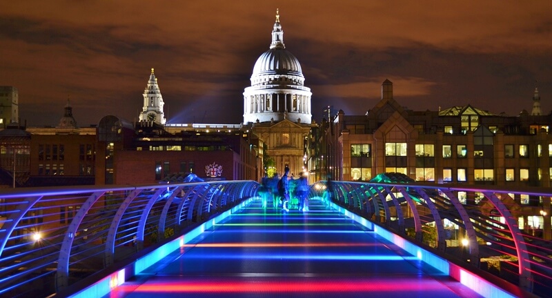 Photo of Millennium Bridge and St Paul's Cathedral