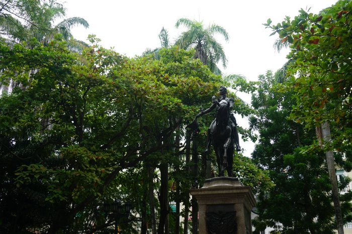 A statue of Simon Bolivar