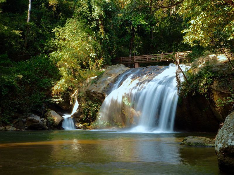 The Mae Sa Waterfall off of the  Samoeng Loop
