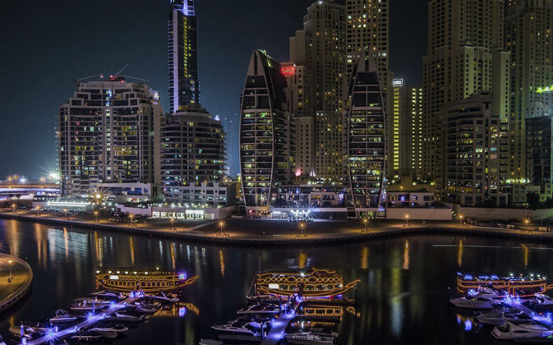 The stunning Dubai Marina is a great place to stay