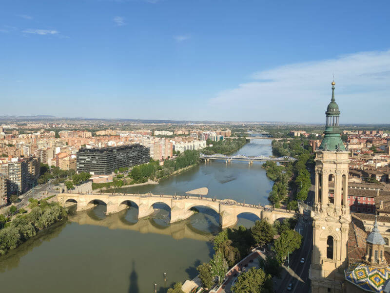 What to expect if you take the elevator and steps to the top of the tower in the Basílica de Nuestra Señora del Pilar Zaragoza