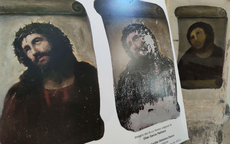 Spanish art restoration disaster Monkey Jesus