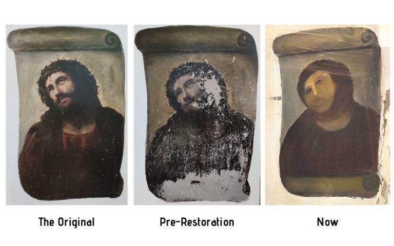 Jesus Repainted The Redemption of the Restoration: Visiting the Ecce Homo in Borja