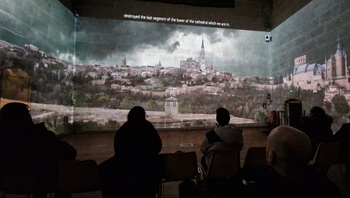 immersive video display in Segovia Cathedral Bell Tower