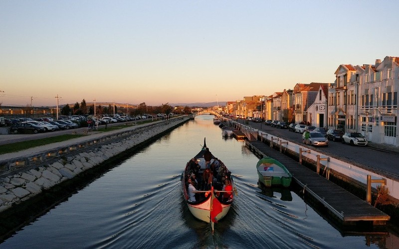 Aveiro is known as the Portuguese Venice due to the network of canals that run though the city