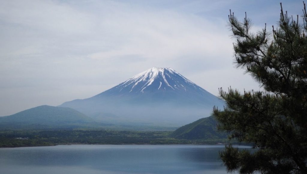 Mt Fuji viewed from Lake Motosuko