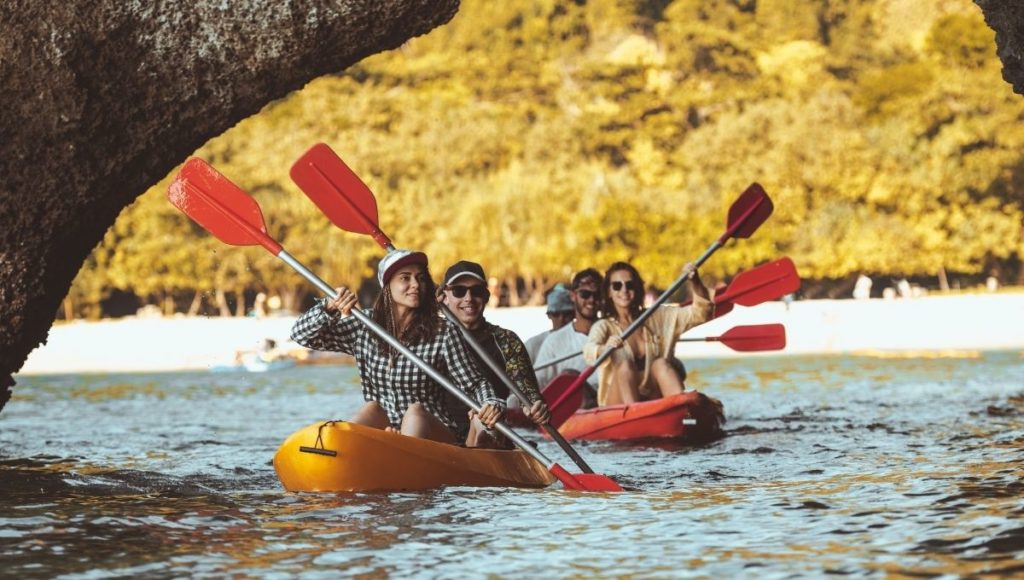 A group kayaking trip