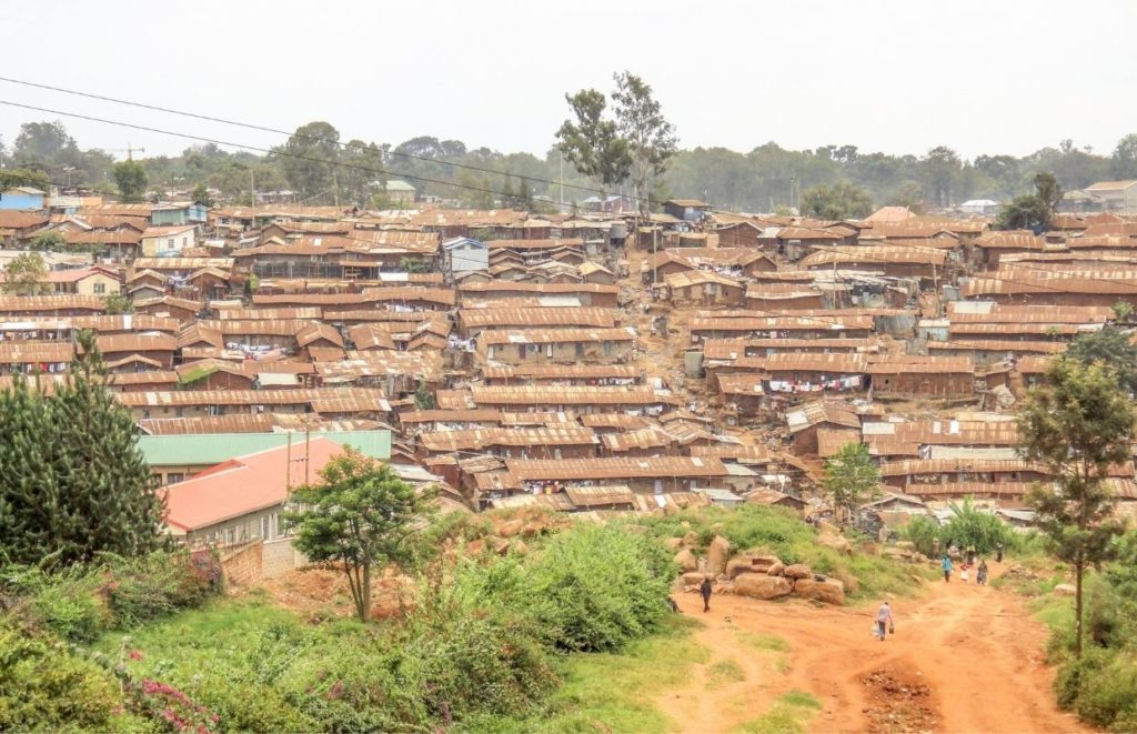 One of the major slums in Nairobi