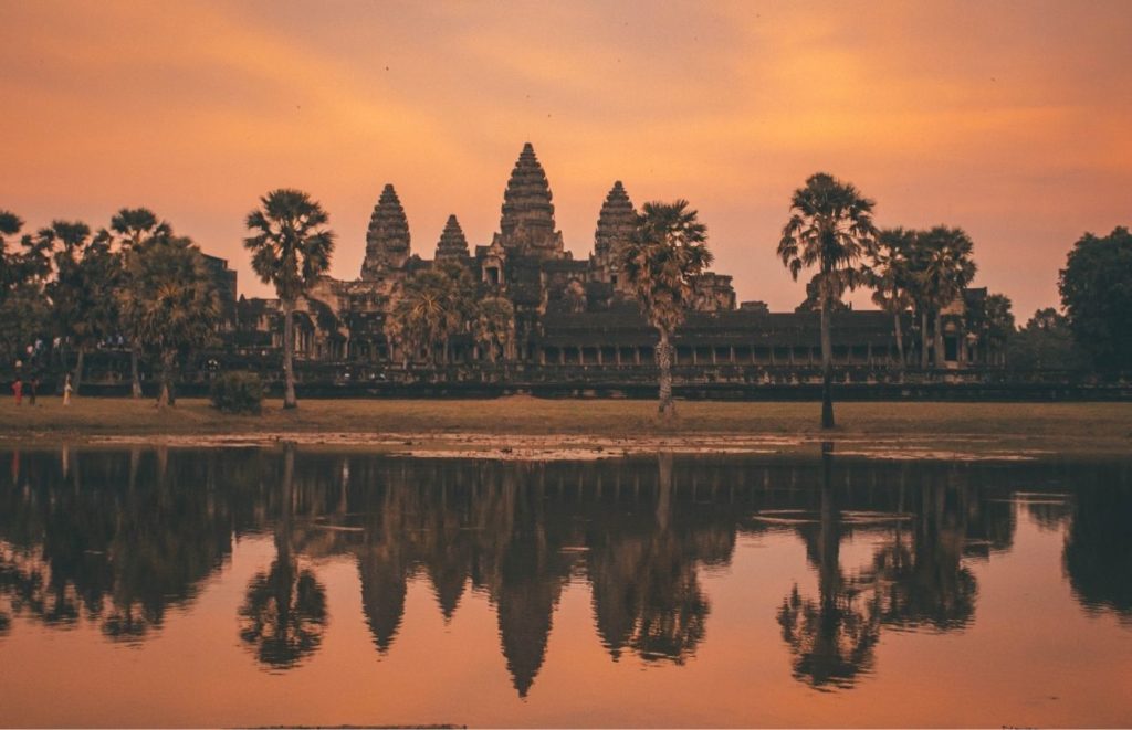 Angkor Watt temple at sunrise
