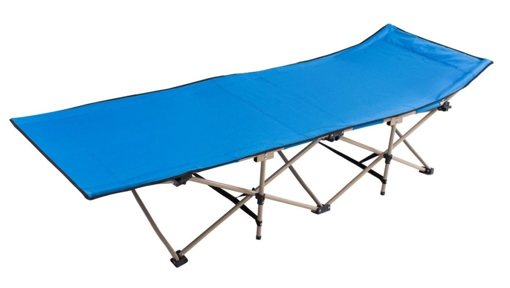 An example of a camping cot to highlight the differences when comparing a Camping Cot vs Air Mattress