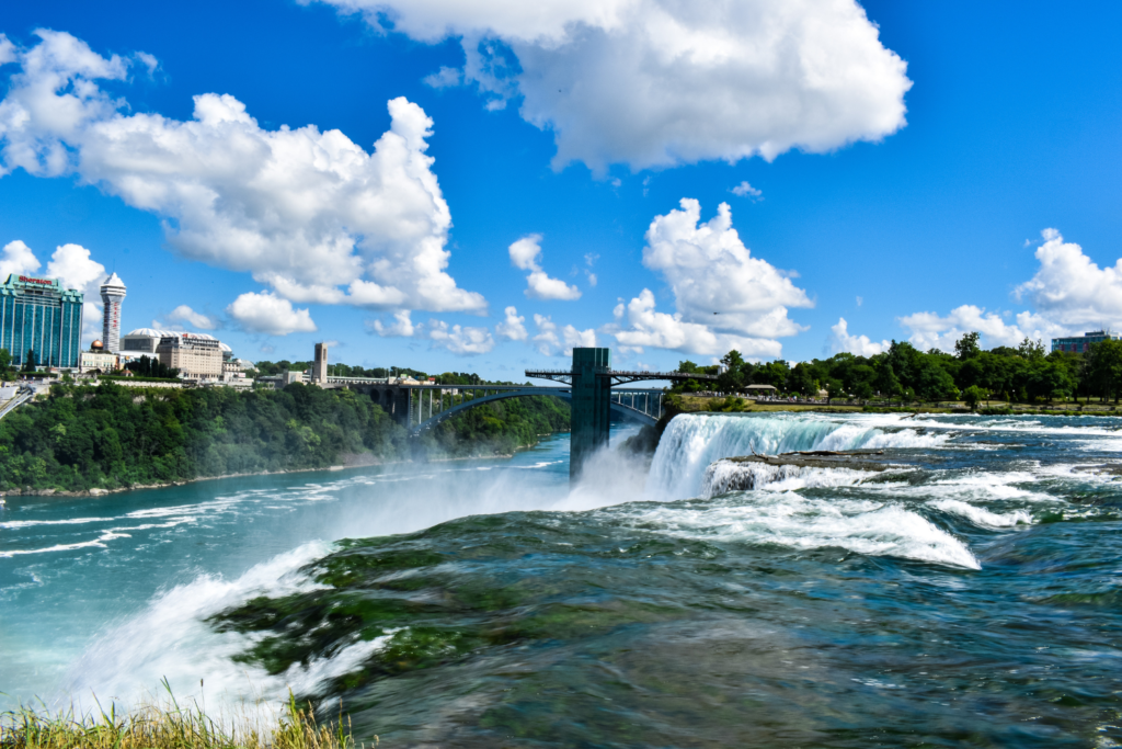 American Falls and Bridal Veil Falls make up part of Niagara Falls