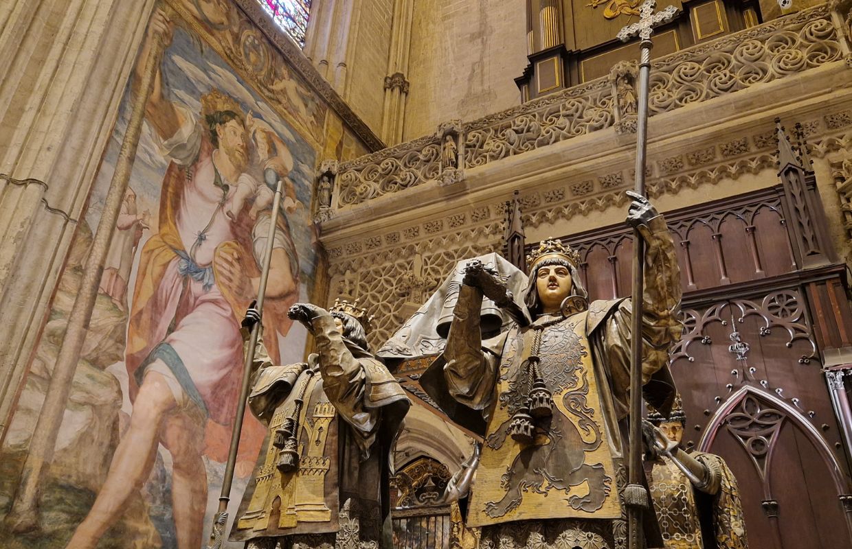 The tomb of Christopher Columbus in Seville Cathedral Guide