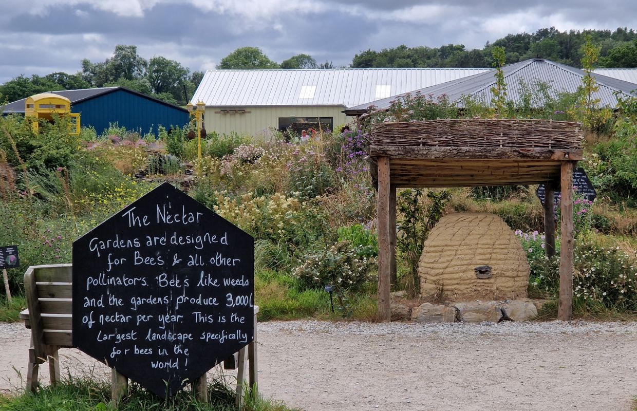 The entrance to the Nectar Gardens at Quince Honey Farm