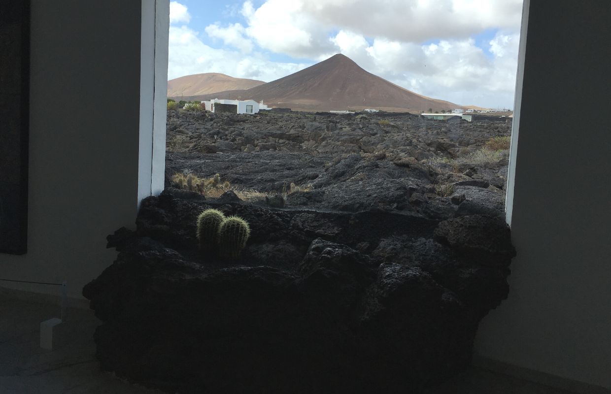 The lava fields of Lanzarote.