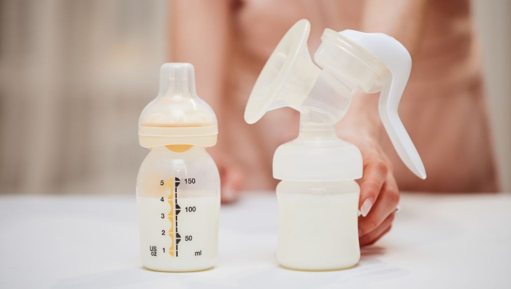Two bottles of breast milk