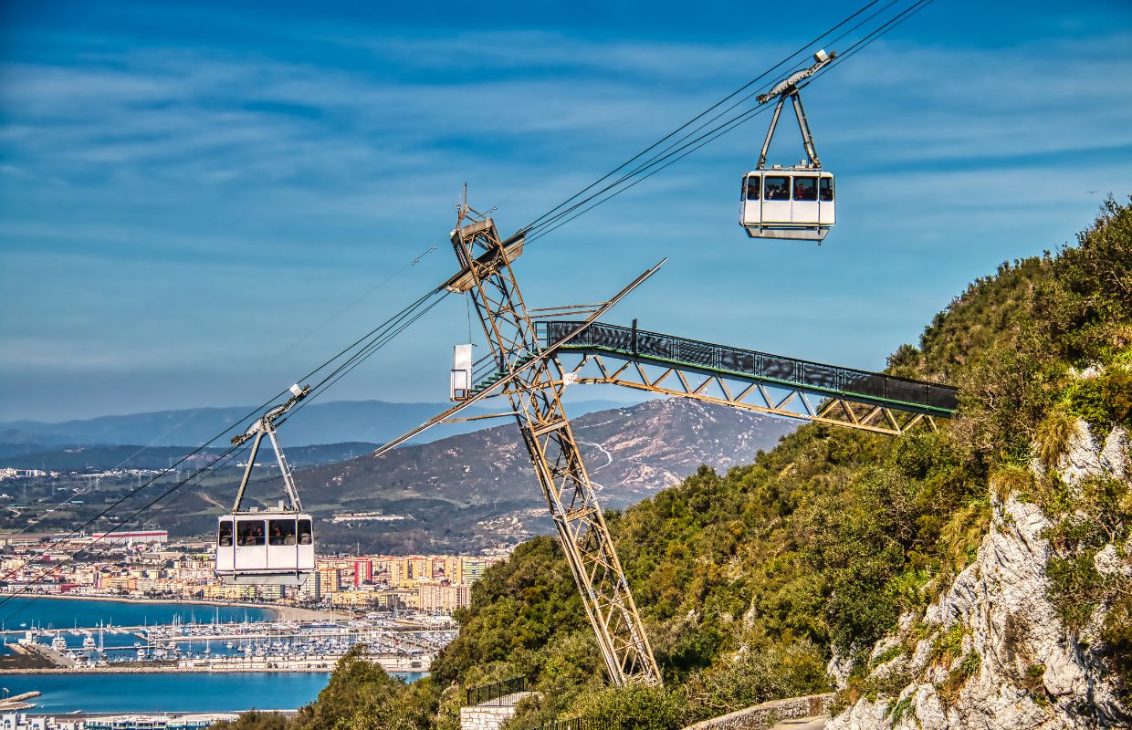 The Cable car on the Rock of Gibraltar
